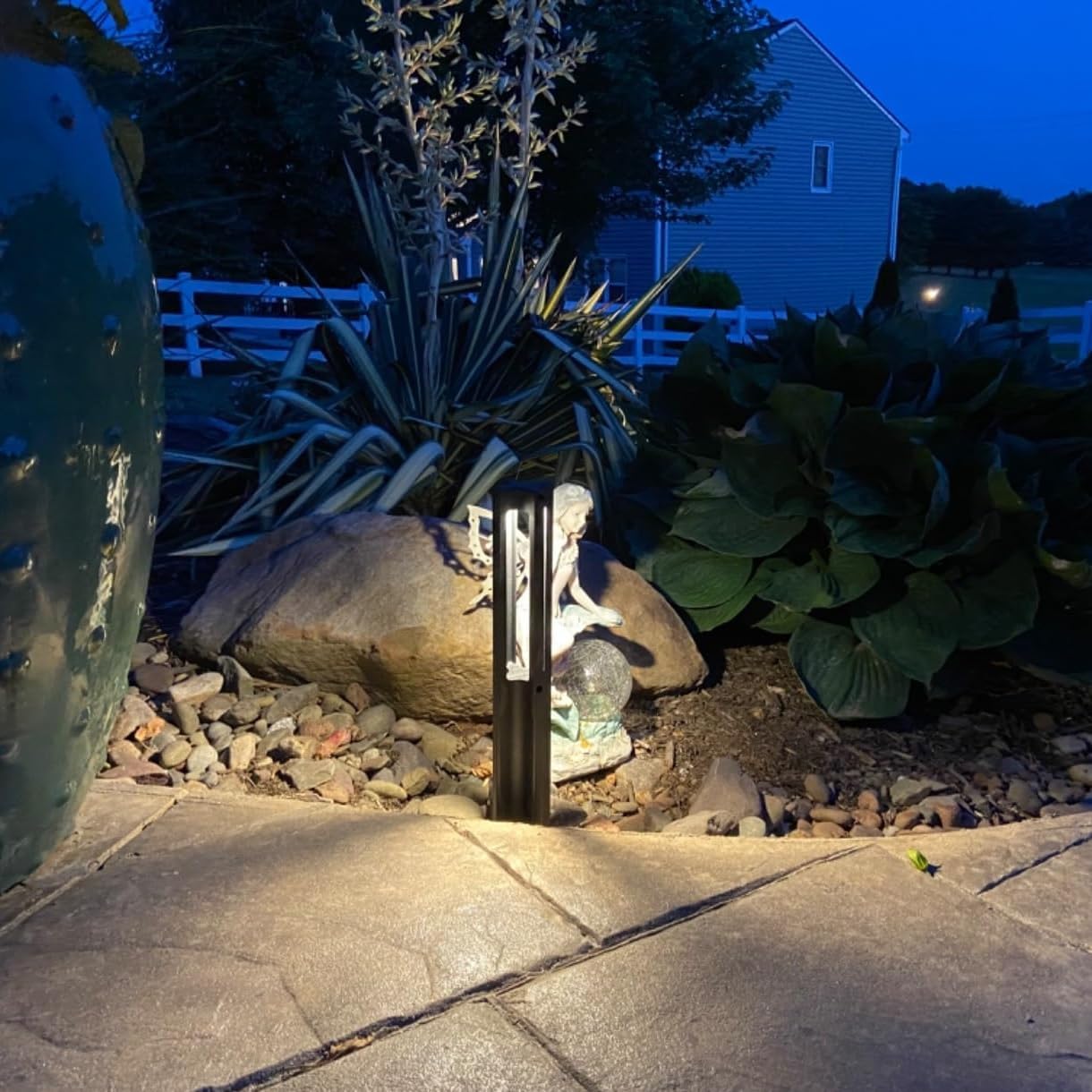 LEONLITE 10-Pack Low Voltage Path Lights, 3W LED Landscape Pathway Lights, Outdoor Landscape Lighting for Driveway, Garden, Aluminum, 12-24V AC/DC, ETL, IP65 Waterproof, 3000K Warm White, Black