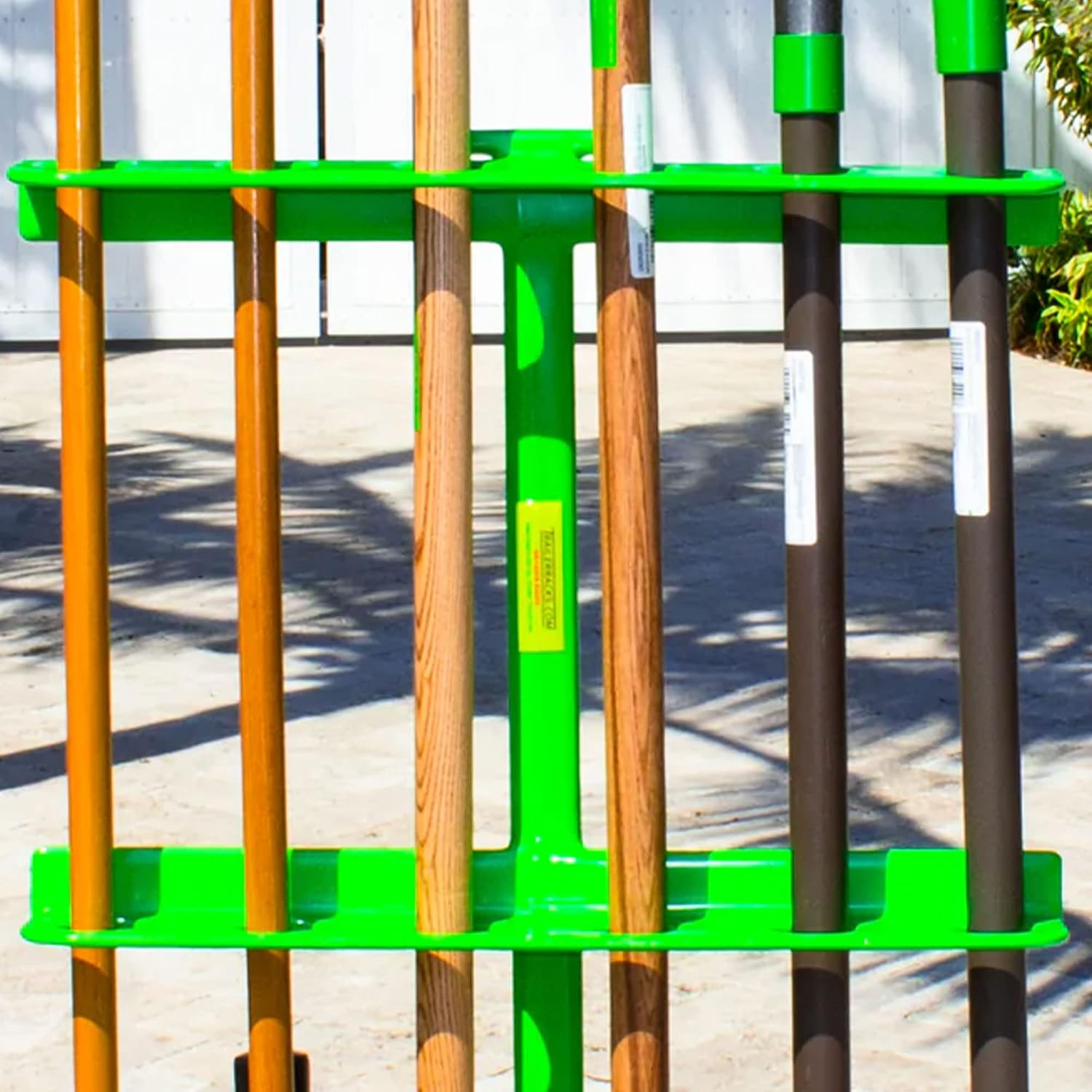24 Inch Large Steel Hand Tool Rack with Mounting Hardware for Open Trailers Storage, Up to 6 Tools, Green