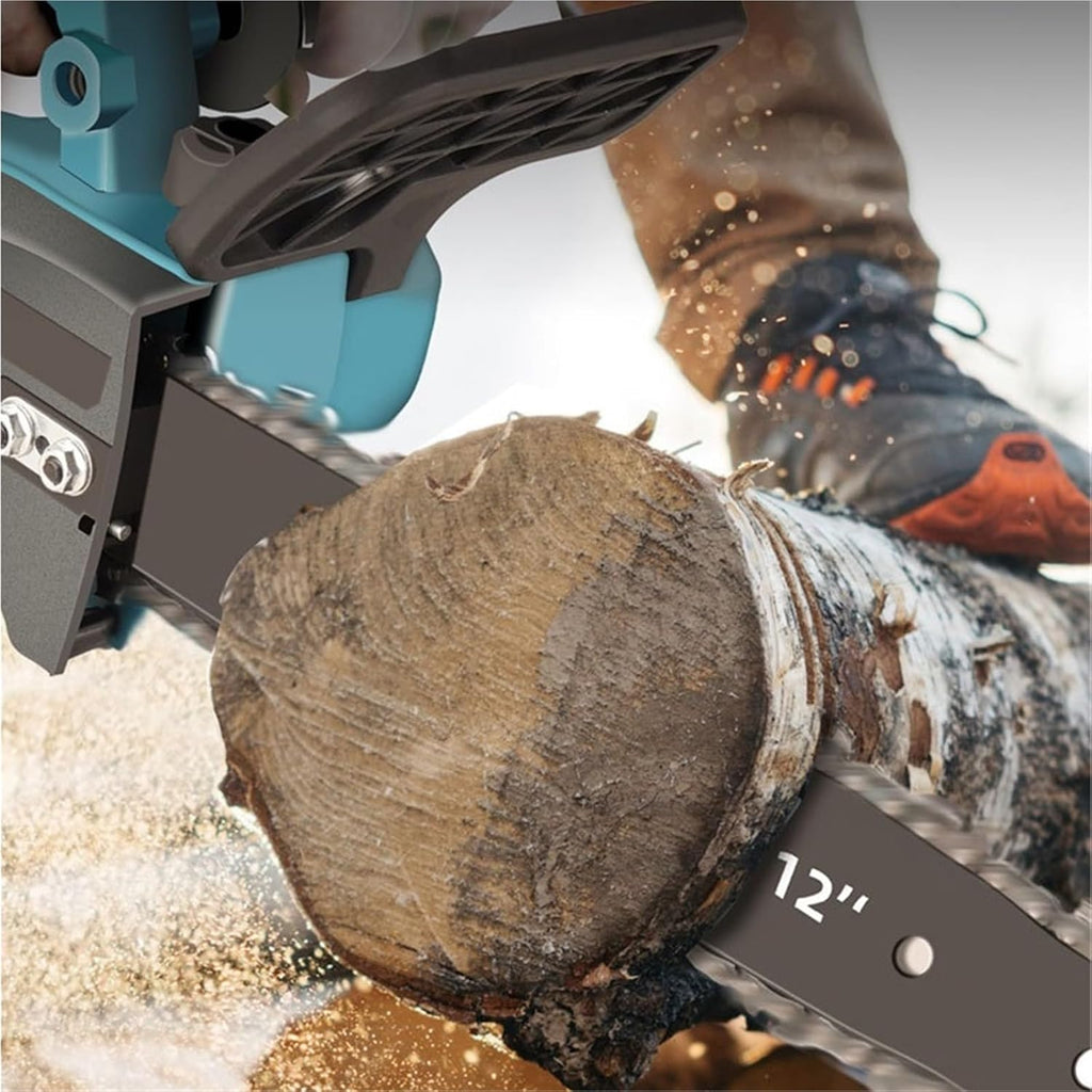 Reciprocating Saw, 12' Cordless Chainsaw Handheld Garden Electric Chain Saw For Tree Branch Wood Cutting