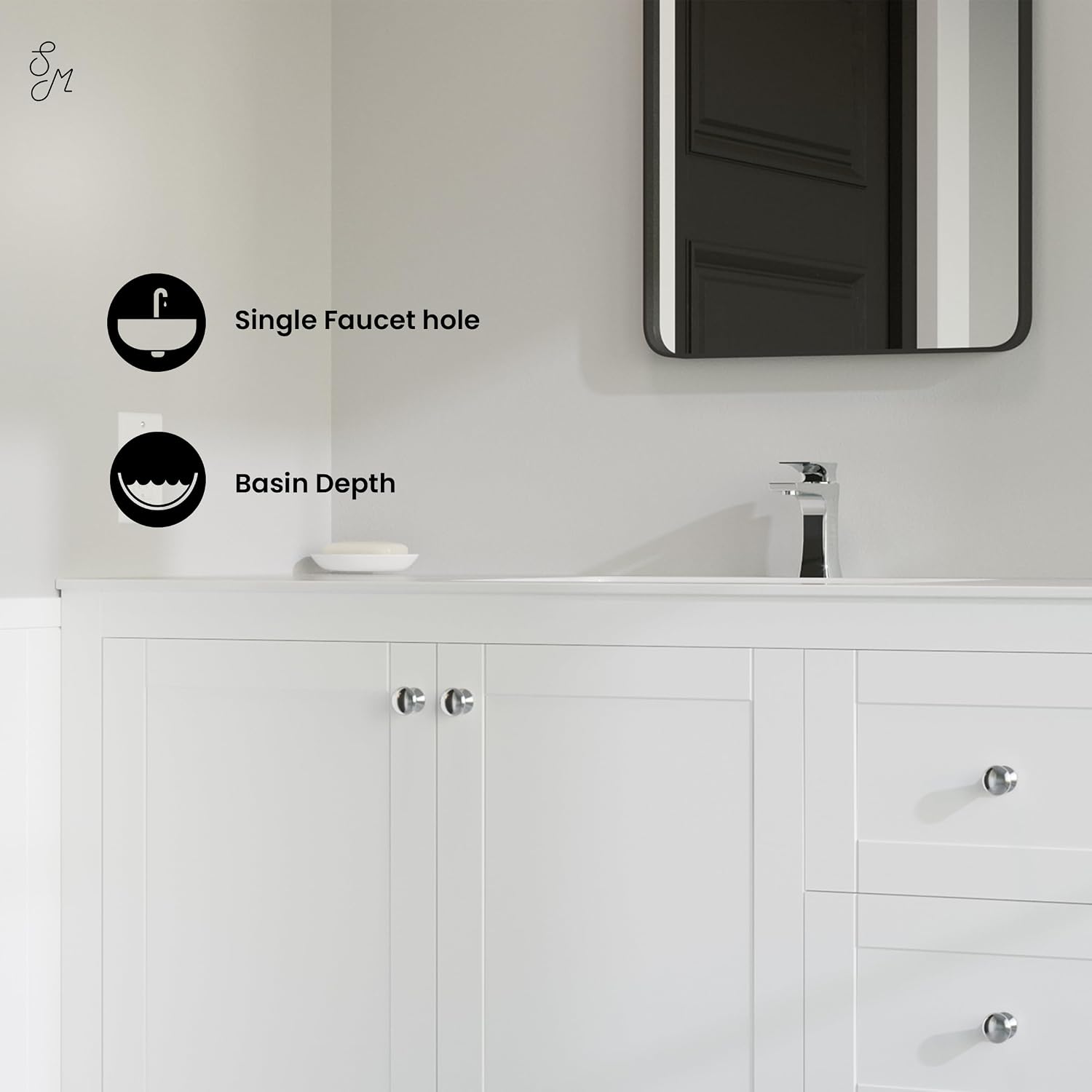 48' Ceramic Vanity Sink Top
