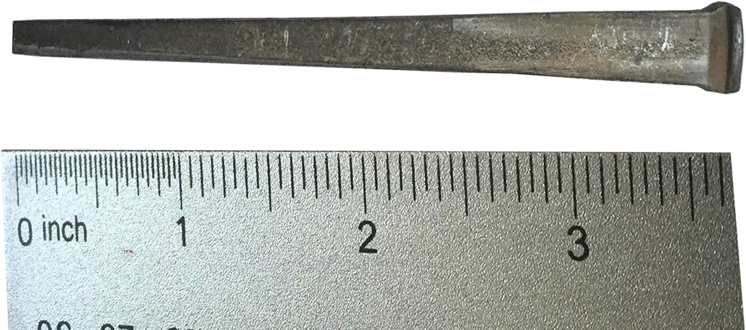 4'- SHEATHING NAILS - Antique rustic restoration SHEATHING accent nails for Wood Siding, face nailing Wood Flooring, shutters & furniture – Decorative clavos – Distinctive FLAT HEAD Nail