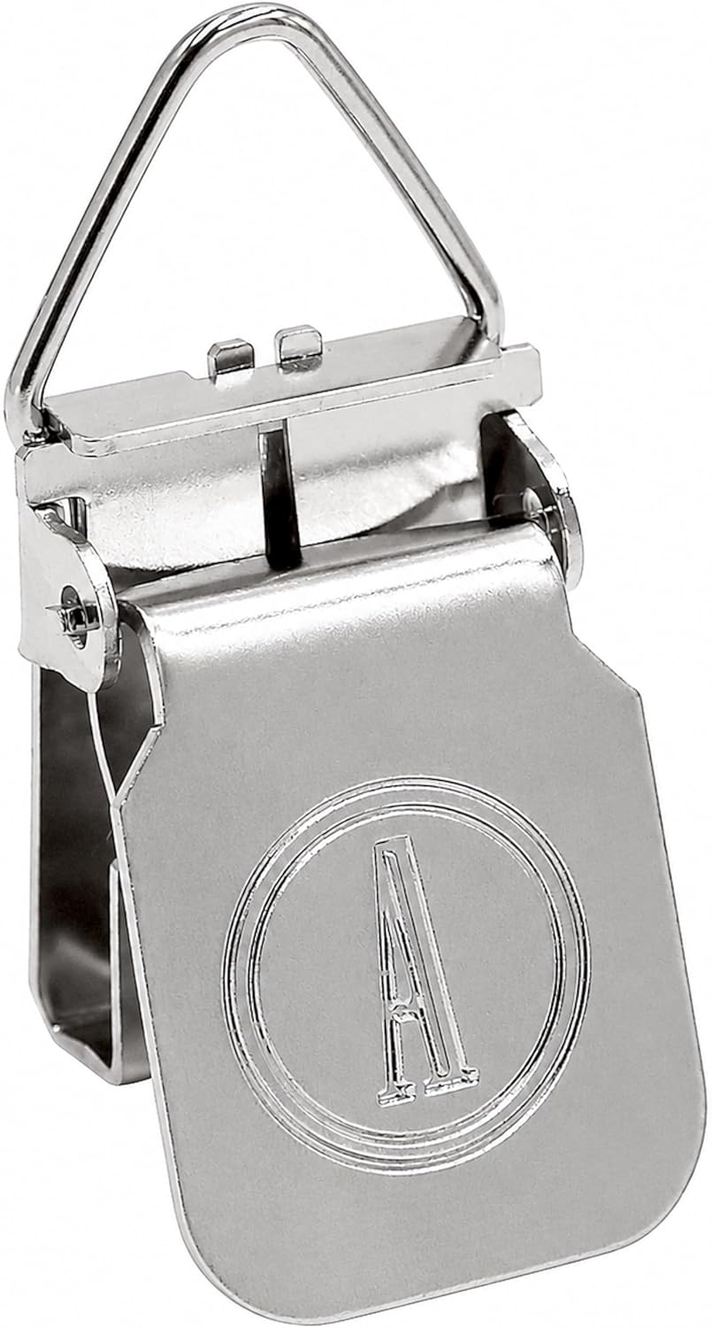 ANDUSTRIAL - Small Durable Nickle-Plated Steel Clips/Clamps for Displaying Shawls, Leather Hides, Quilts, Mats, Rug Samples - Finger Support Triangle Back Alligator Rug Clips - Silver, 50 Clips