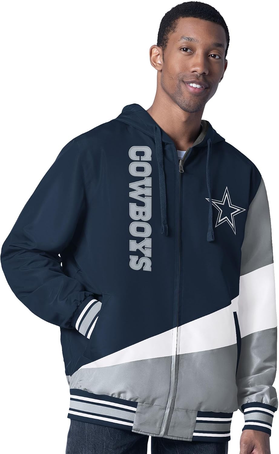 G-III Sports Men's NFL Dual Threat Reversable Full-Zip Hooded Jacket