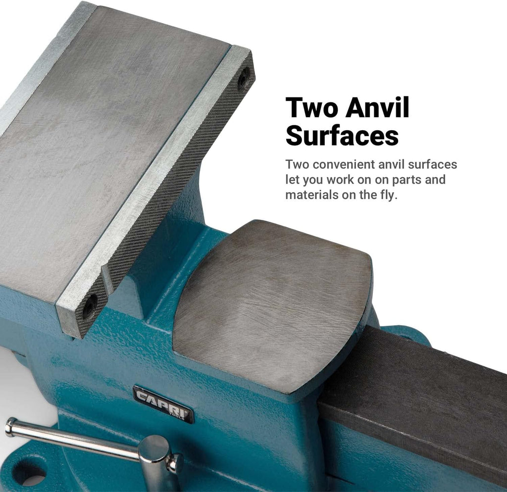 Capri Tools 6-1/2 in. Reversible Bench Vise, 6.5 in. Jaw Width, 6.7 in. & 10.8 in. Jaw Opening