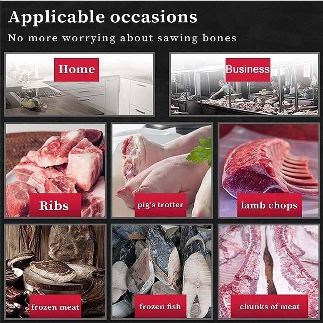 Cordless Electric Butcher'S Saw, Professional Handheld Reciprocating Bone Saw For Home Use, Battery Powered, Multifunctional Meat, Pork, Fish And Rib Sawing Machine,2-1