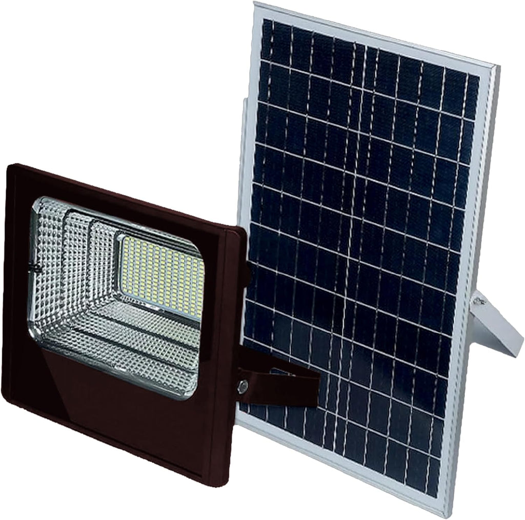 KASTLITE 10W LED Dusk to Dawn Solar Flood Light - 80 Watt Equiv. Waterproof Outdoor Fence/Security Floodlight - Photocell Sensor & Remote Control 5000K 1200 Lumen Spotlight for Patio Street Driveway