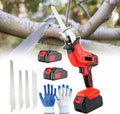 Power Reciprocating Saws, Bone Saw Cordless - Battery Powered, for Garden Tree Trimming/Pork Chops Cutting, Lightweight Body, Quick Cutting, with 4 Saw Blades & 12 Gloves