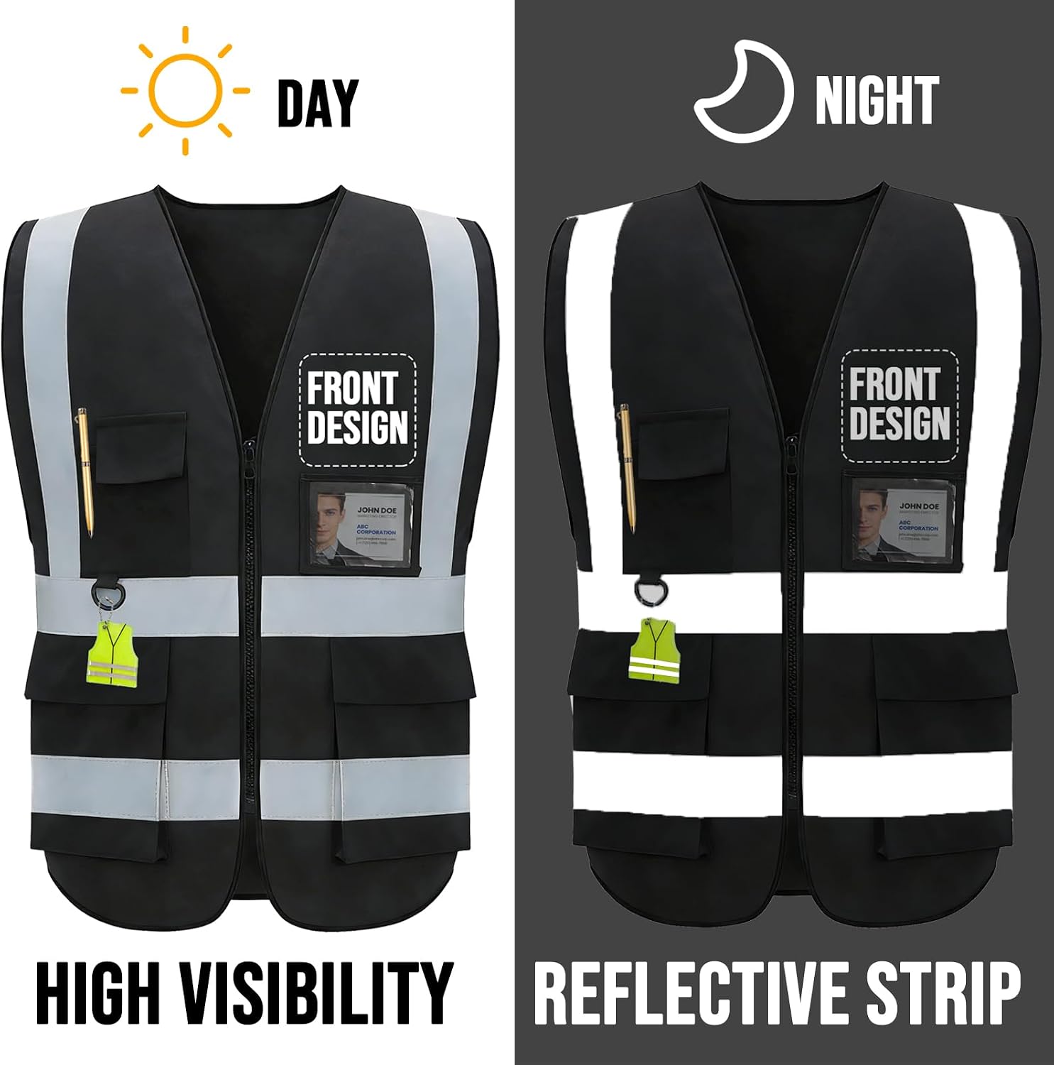 Custom Safety Vest Class 2 High Visibility Reflective Vest