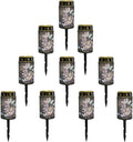 Cross Butterfly Solar Pathway Lights Waterproof,Solar Lights Outdoor,Solar Garden Stake Lights for Outside Yard Patio Landscape Lighting Flameless Warm White Lights Spotlights,Black