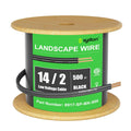 SYSTON 14/2 Low Voltage Landscape Lighting Direct Burial Stranded Wire Cable, 14 Gauge 2 Copper Conductors for Outdoor Spotlight Pathway Lighting and More Low Voltage Applications Use - 500 FT