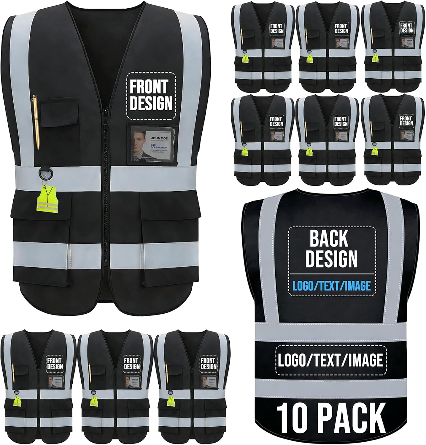 Custom Safety Vest Class 2 High Visibility Reflective Vest