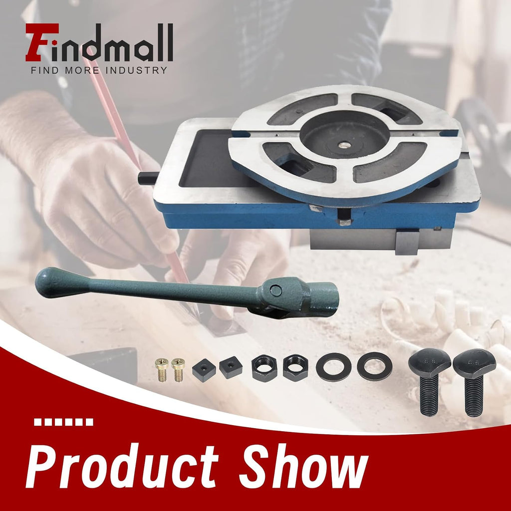 findmall 6 x 7-1/2' Accuracy Mill Vise Lengthen W/Swivel Base for Milling Shaping and Drilling Machines