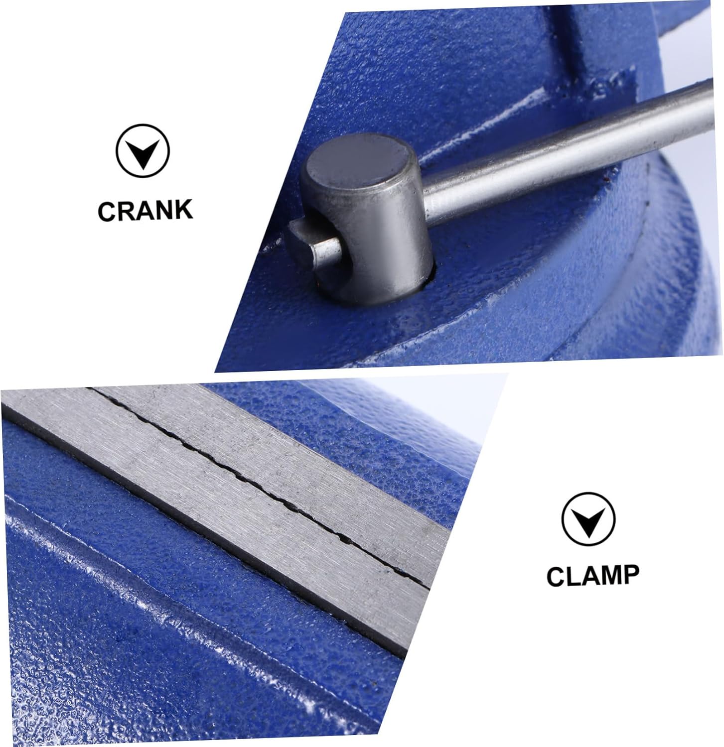 TEHAUX Heavy Duty All-Steel Bench Vise Clamp for Woodworking Metalworking and DIY Projects 4-Inch Swivel Base High Precision Jaw Opening