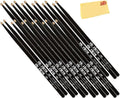 Vic Firth American Classic 5A Black Drumsticks - 12 Pairs with Austin Bazaar Polishing Cloth