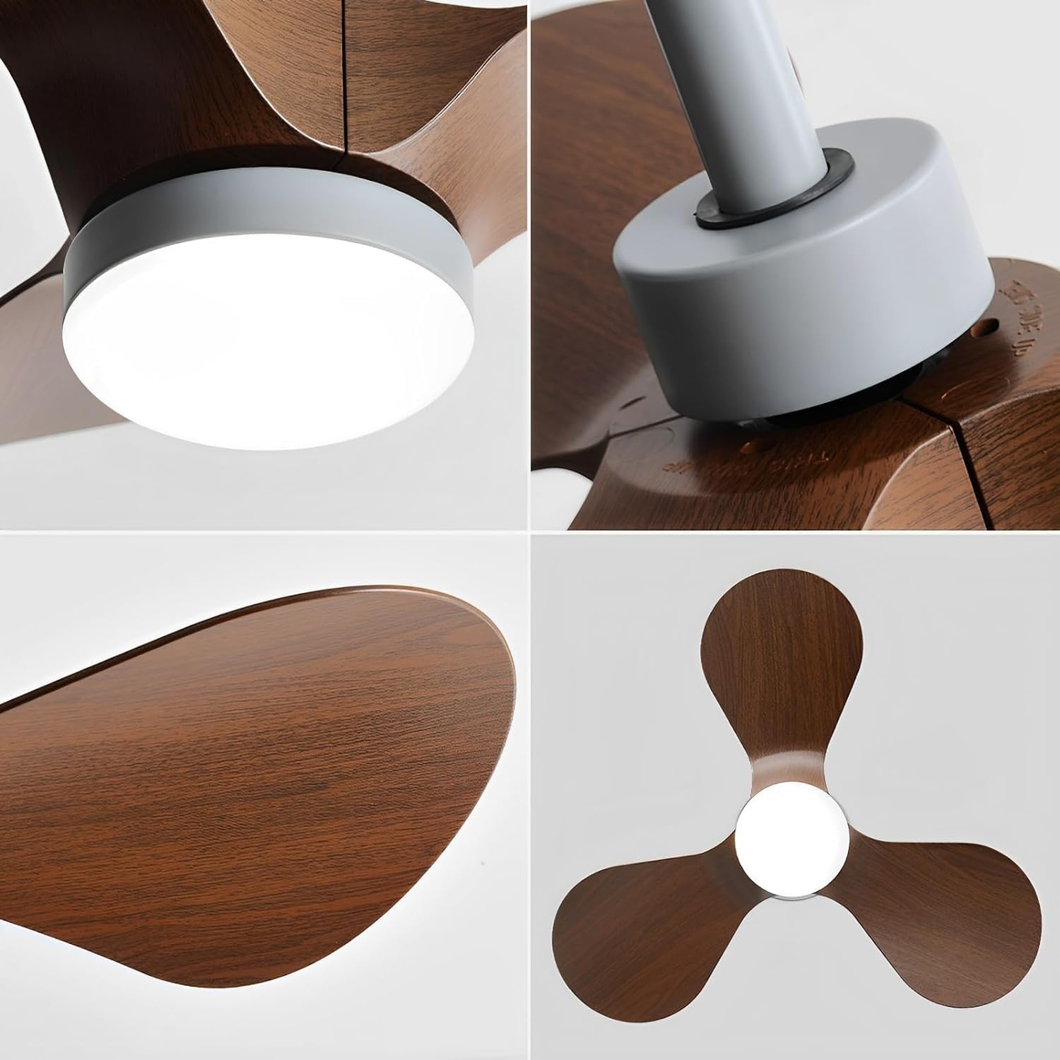 LED Fandelier Ceiling Fan with Light for Kids Room Small Kitchen Ceiling Fan Light with Remote Control Dimmable Large Ceiling Light Fan Chandelier for Living Room Children Bedroom Dining Room