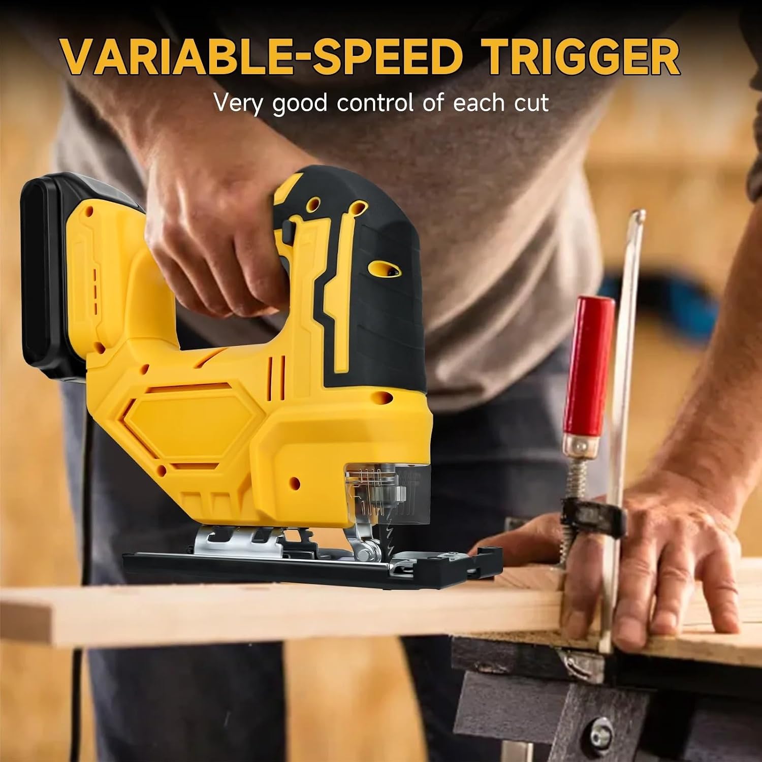Reciprocating Saw, Electric Jig Saw Cordless Jigsaw Woodworking Tool
