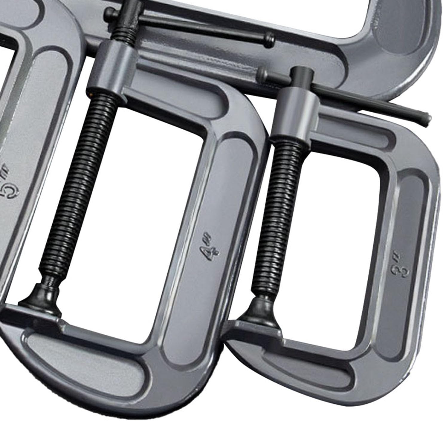 LiebeWH 4 Pcs C Clamps Set Heavy Duty Steel Welding Clamps Set 3in 4in 6in 8in for Carpentry Caliper Woodworking Building (Industrial Thickened)