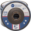 Benchmark Abrasives 4.5' x 7/8' Premium Zirconia T29 Angled Flap Discs 4 1/2 for Angle Grinder, Sanding Discs, Finishing, Rust, Stock Removal- Grinding Wheels 4 1/2 Inch (100 Pack) - 120 Grit