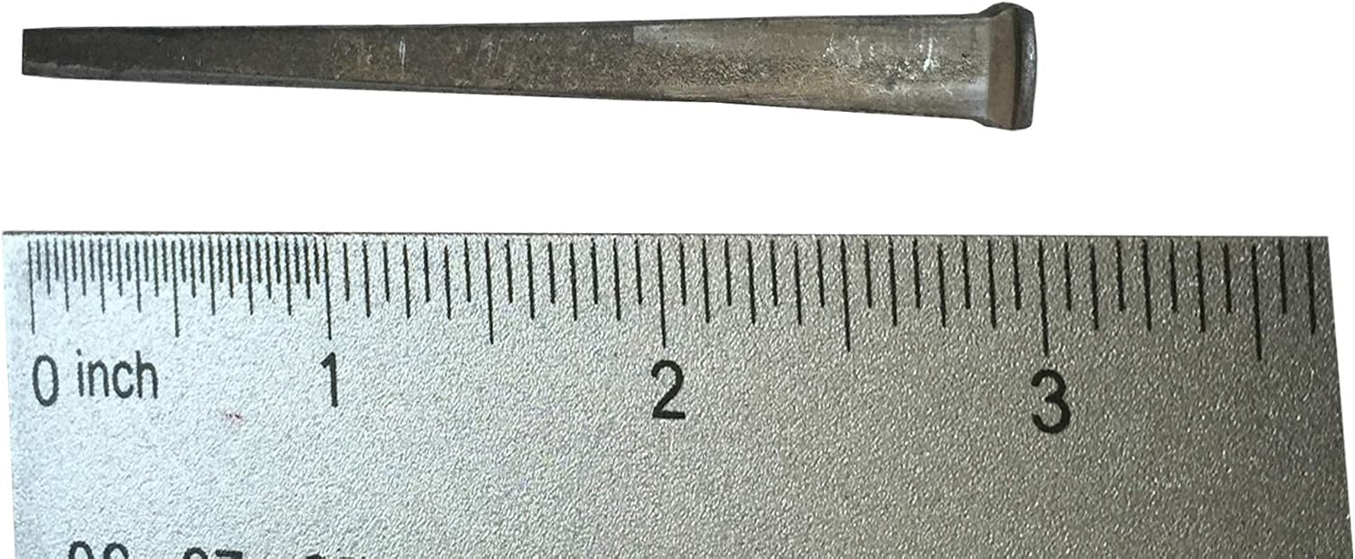 3'- SHEATHING NAILS - Antique rustic restoration SHEATHING accent nails for Wood Siding, face nailing Wood Flooring, shutters & furniture – Decorative clavos – Distinctive FLAT HEAD Nail – 3 in