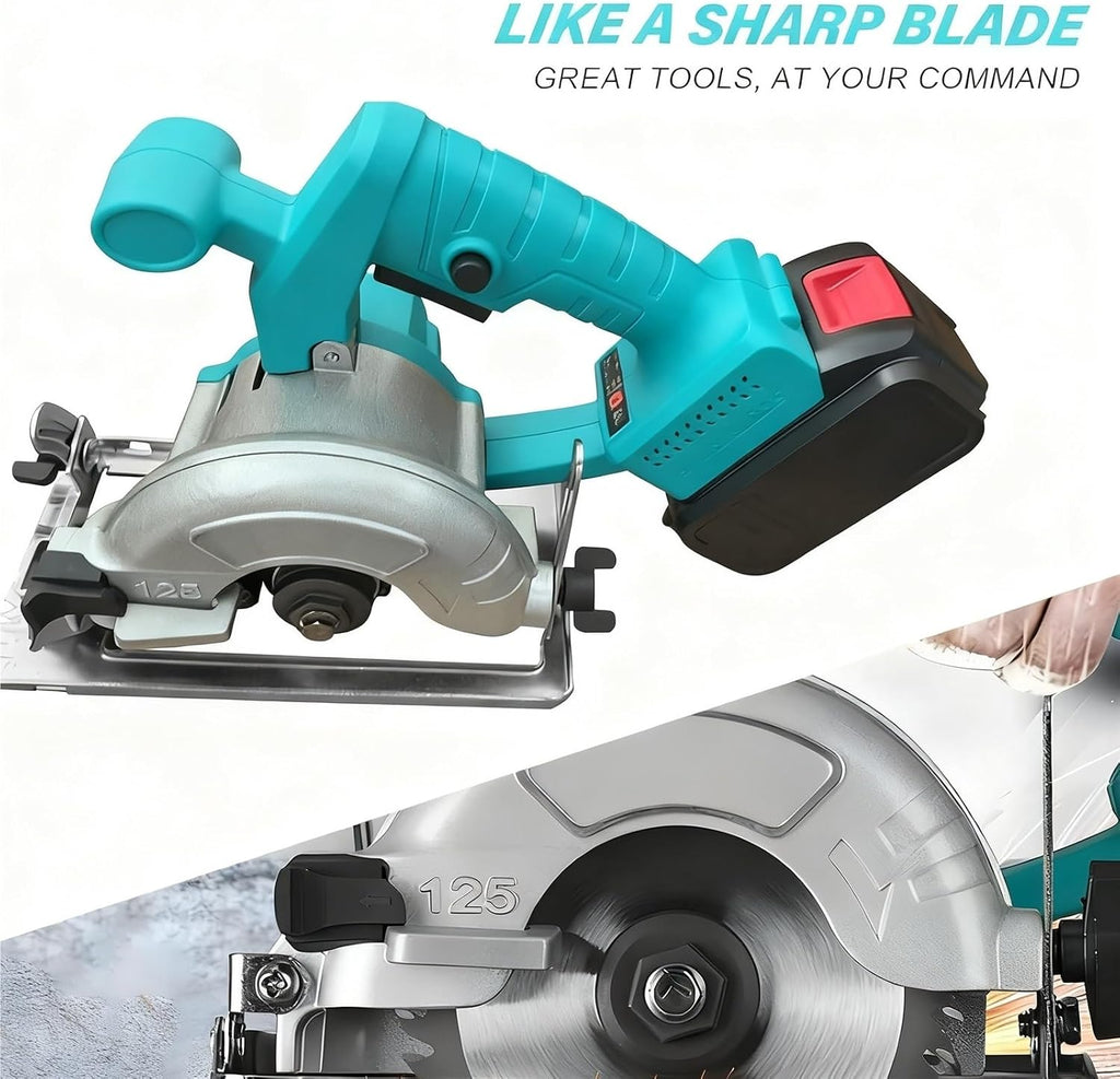 Reciprocating Saw, Cordless Brushless Circular Saw Lithium- Handheld Cutting Tool Mini Electric