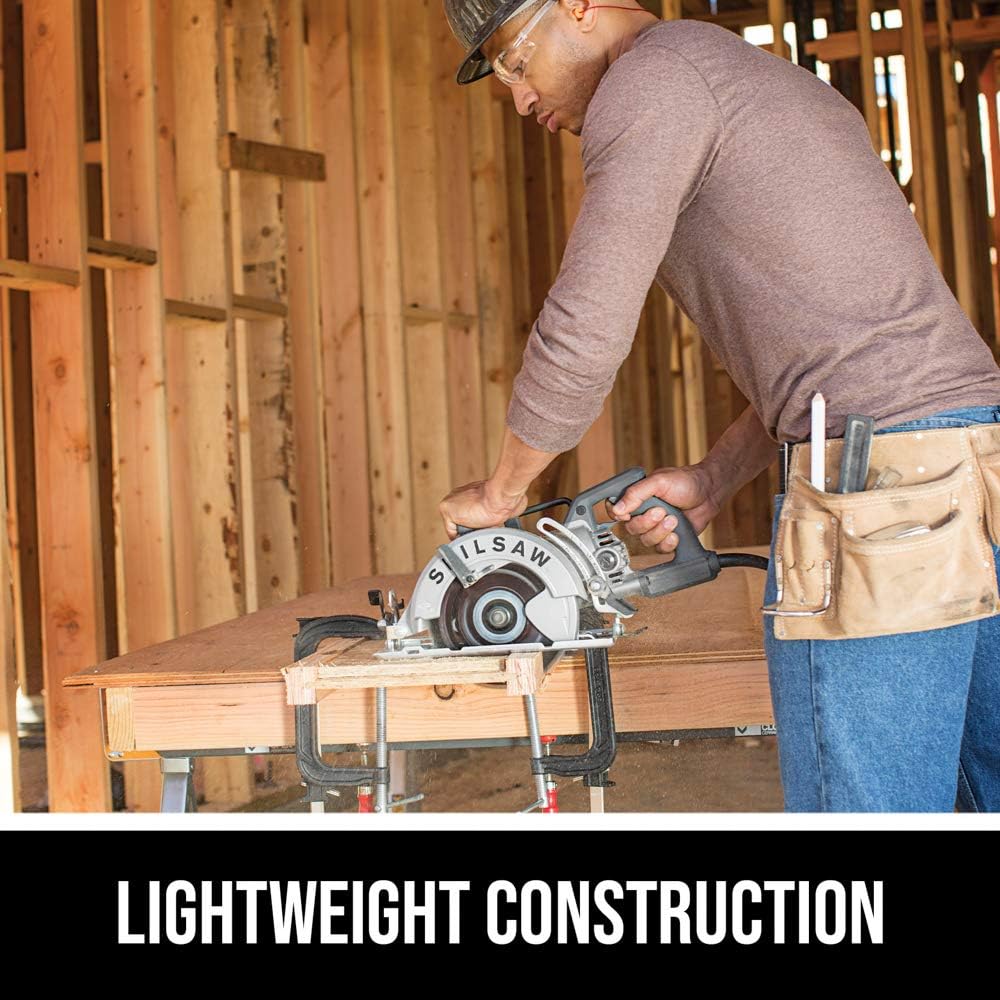 SKILSAW SPT77W-01 15-Amp 7-1/4-Inch Aluminum Worm Drive Circular Saw