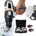 10 in 1 Tool Combo Kit, 18 V Cordless Drill Driver Reciprocating Saw, Circular Saw, Chain Saw, Screwdriver, with 4.0 Ah Batteries, Charger & Tool Box