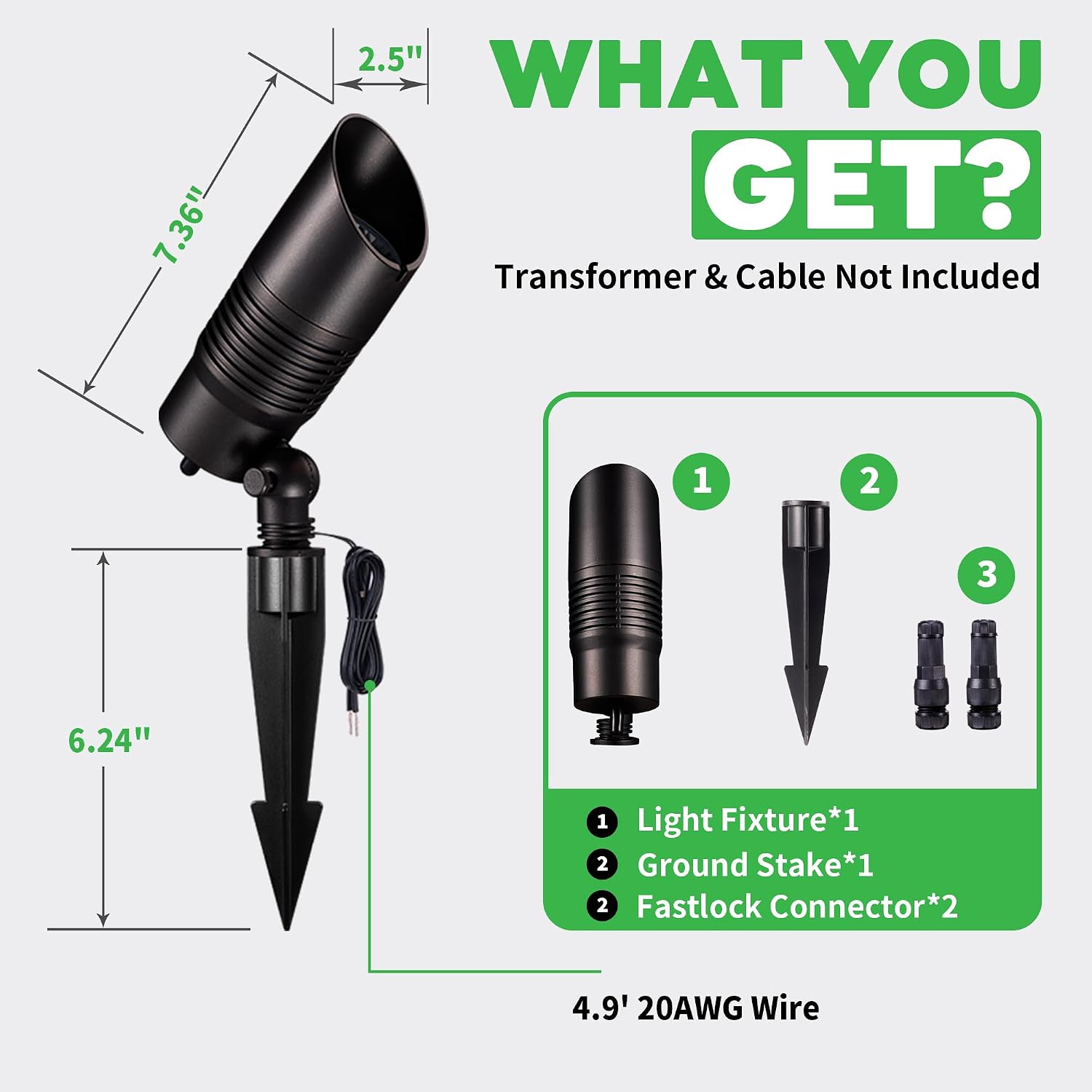 Smart Outdoor Landscape Spotlights Color Change - 12V Multicolored LED Spot Lights Hard-Wired Waterproof, Low Voltage Uplighting Using App, Aluminum Black for Backyard Fence 8 Pack