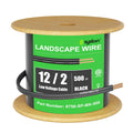 SYSTON 12/2 Low Voltage Landscape Lighting Direct Burial Stranded Wire Cable, 12 Gauge 2 Copper Conductors for Outdoor Spotlight Pathway Lighting and More Low Voltage Applications Use - 500 FT
