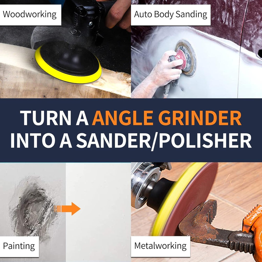TsoLay Angle Grinder Sanding Disc, 3 Inch Electric Handheld Grinder with 40PCS Sandpaper, 4500-9000r/min, 7 Speed Adjustable, Suitable for High-Speed Polishing Wall Putty, Wood Sanding Buffing