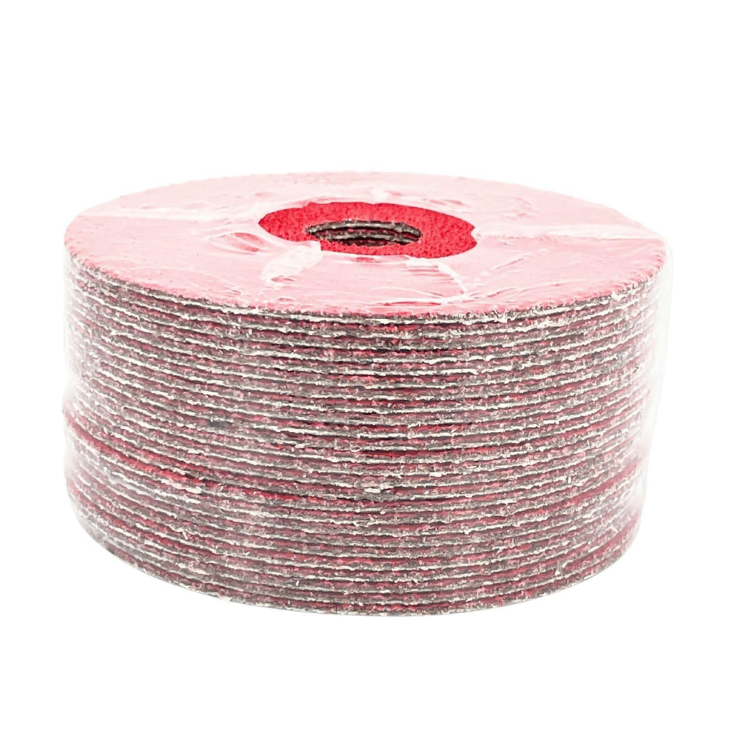 VSM 149140 Resin Fiber Disc, Bright Red, Coarse Grade, Fiber Backing, Ceramic, 24 Grit, 5' X 7/8' Arbor Hole, Pack of 50