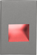 WAC Landscape Lighting, LEDme 120V LED Vertical Indoor and Outdoor Step and Wall Light Red in Graphite