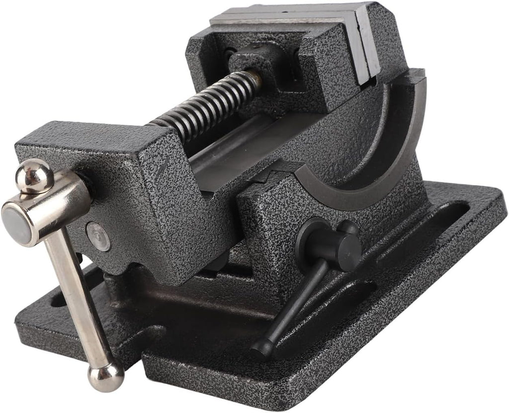 Drill Press Vise Cast Iron 3 Inch Tiltable Clamp On Vise Adjustable 0 90 Degrees High Strength Steel Jaws for Woodworking Metalworking Drilling Projects
