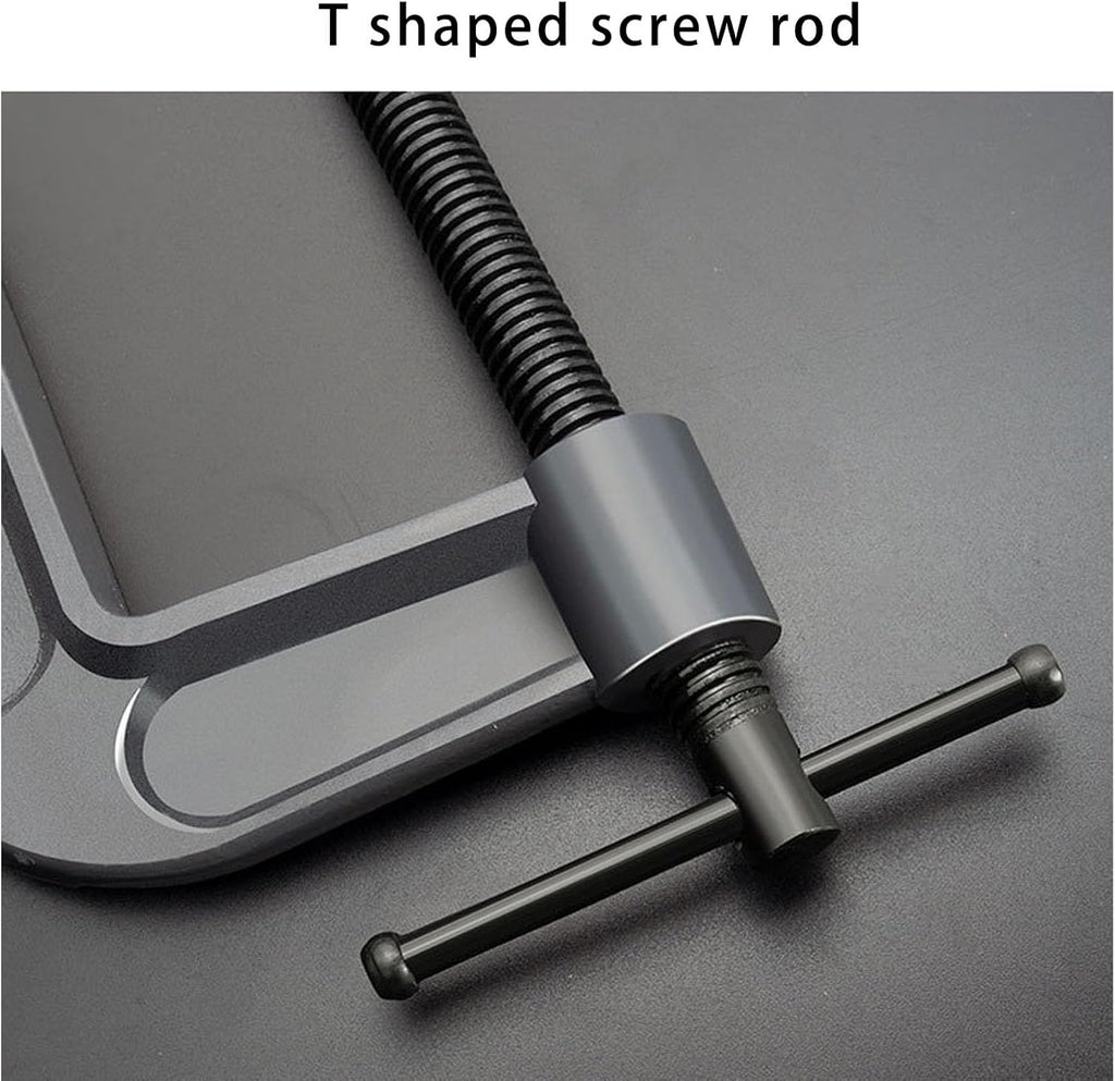 Heavy Duty Steel C Clamps, Industrial Grade Adjustable Welding Clamps for Woodworking Metalworking 4 Piece Set 3in 4in 6in 8in