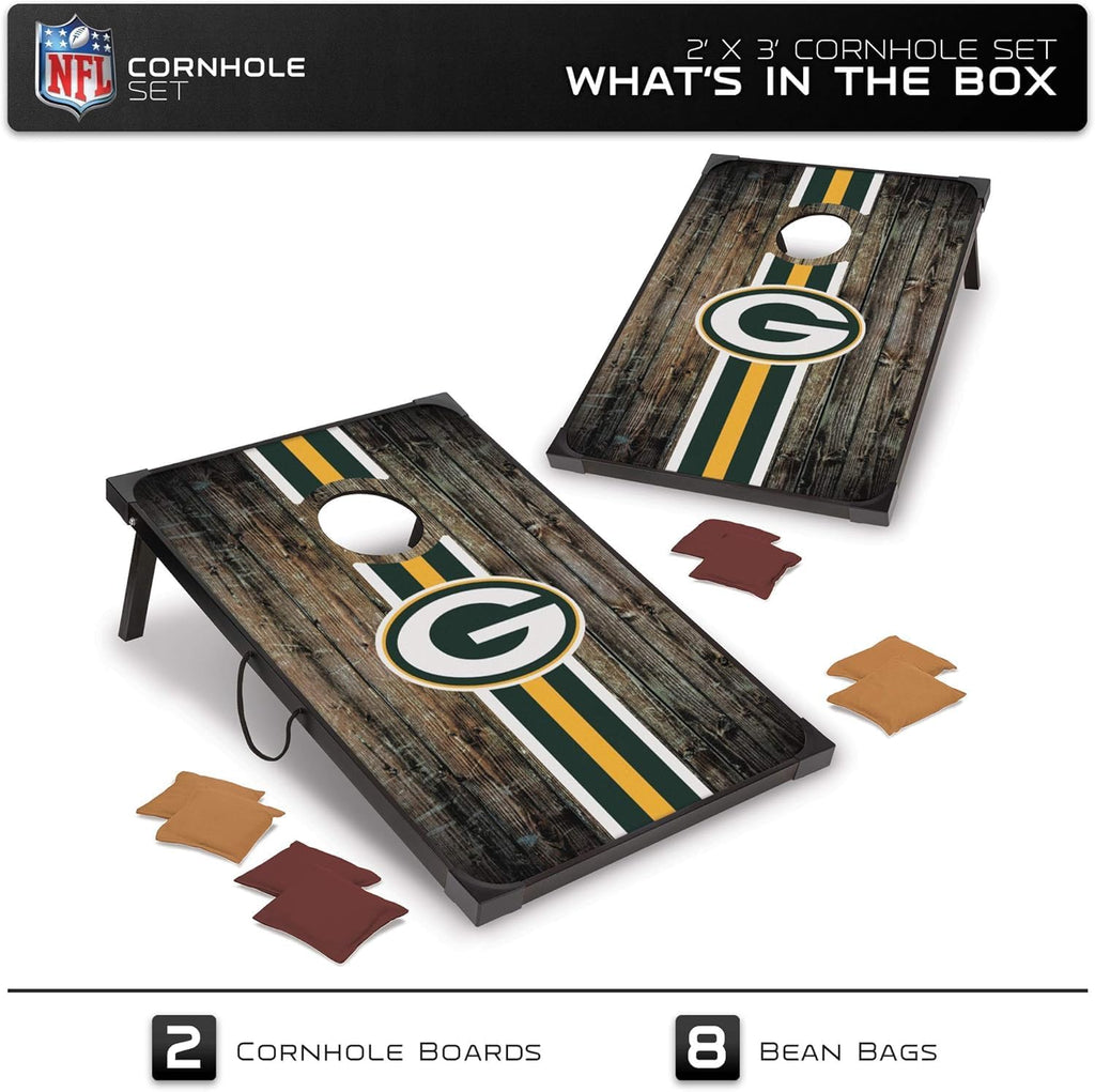 Wild Sports NFL 2' x 3' MDF Deluxe Cornhole Set - with Corners and Aprons