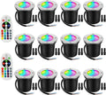 Warm White RGBW Color Low Voltage Landscape Lights 10W Color LED Landscape Lighting IP67 Waterproof Outdoor Well Landscape Spotlights 12V-24V for Pathway Garden Deck Driveway (12Pack)