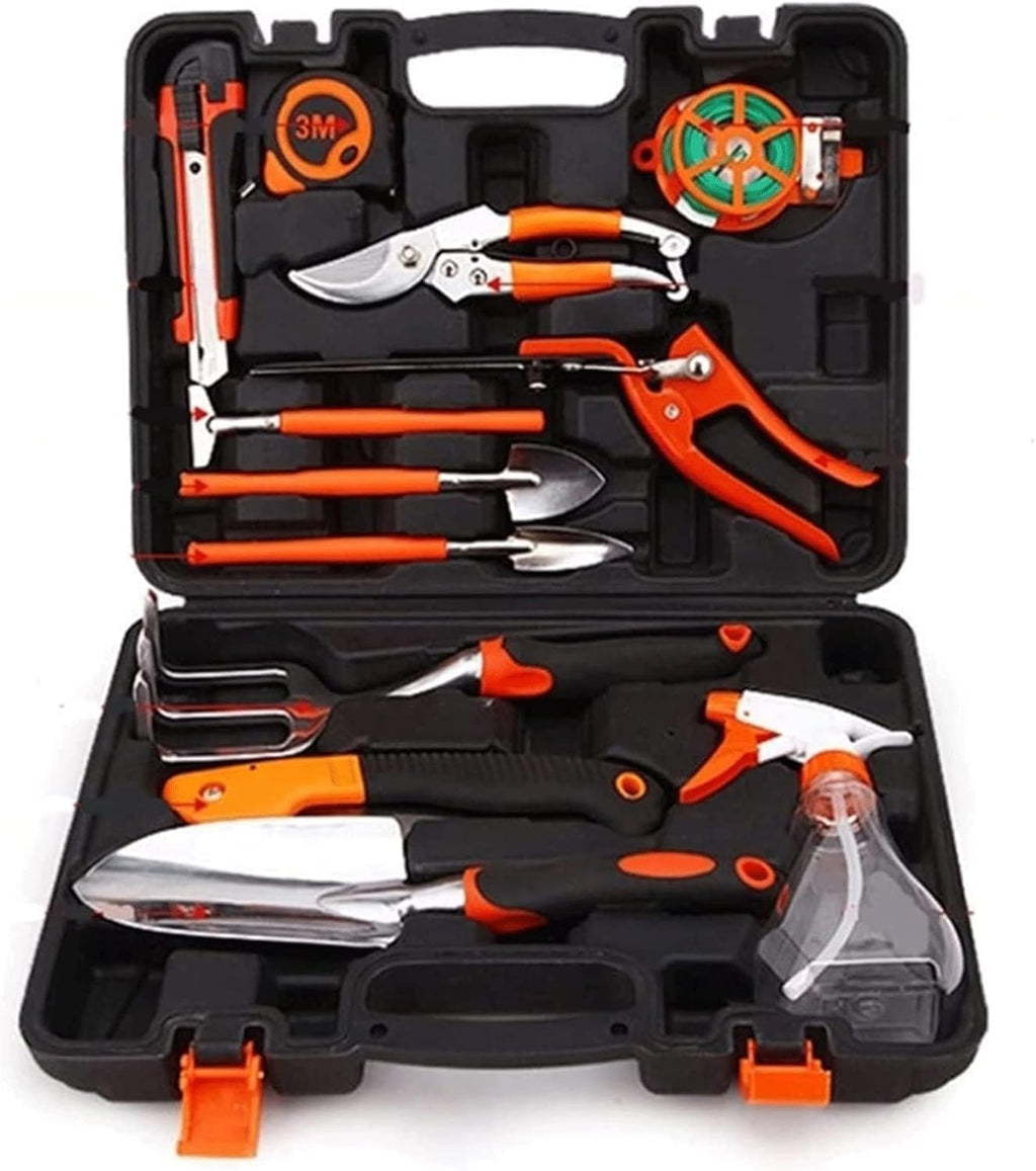 Gardening Tools, 12 Piece Heavy Duty Gardening Tools, Stainless Steel Gardening Hand Tools with Storage Organizer & Ergonomic Handle