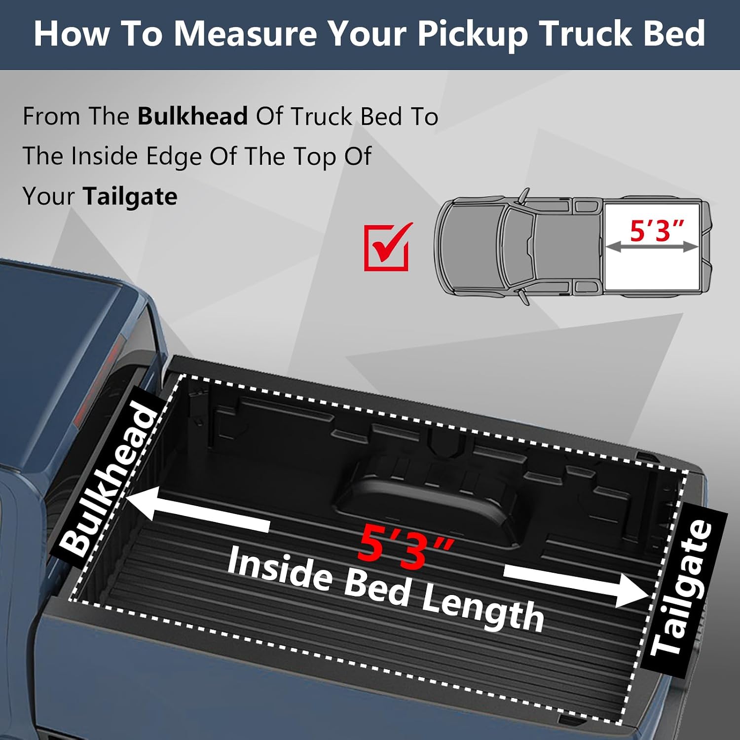 5'8' Soft Roll Up Tonneau Cover Compatible for 2004-2006 Chevy Silverado GMC Sierra 1500 | 2007 Chevy Silverado GMC Sierra 1500 Classic Body Only Vinyl Short Truck Bed Cover | Fleetside