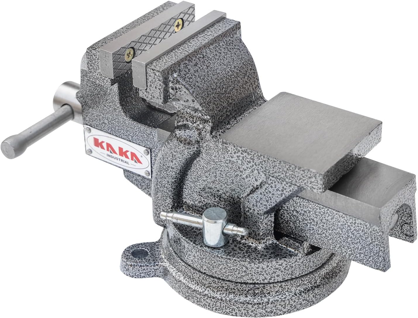 KAKA INDUSTRIAL Bench Vises 3 Inch Jaw Width, 3.5 Inch Jaw Opening Homeowner's Vise, Swivel Base Heavy Duty, for Drilling, Pipe Cutting, Woodworking HPS-75