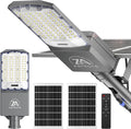 10800W Solar Street Lights Outdoor, 55000mAh IP67 Waterproof Solar Security Flood Lights 7000K 650000LM Super Bright LED Beads Commercial Parking Light with Remote Control for Street, Court, Barn