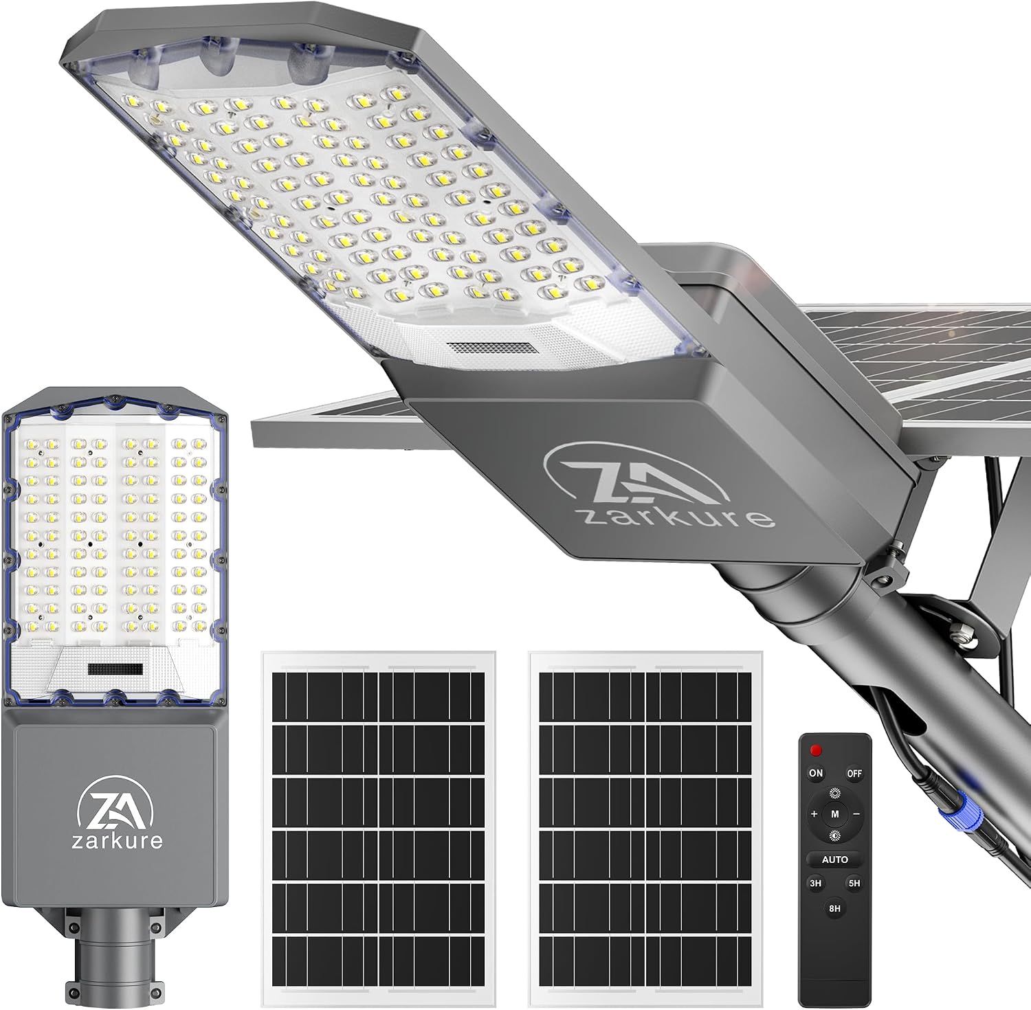 10800W Solar Street Lights Outdoor, 55000mAh IP67 Waterproof Solar Security Flood Lights 7000K 650000LM Super Bright LED Beads Commercial Parking Light with Remote Control for Street, Court, Barn
