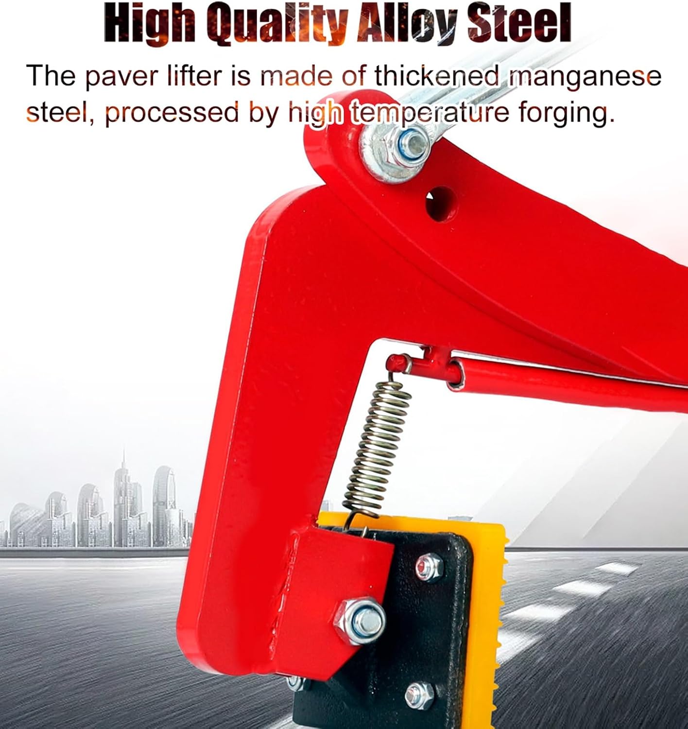 Stone Lifting Clamp Plate, Granite Chain Pliers Lifter Concrete Block, Adjustable Curb Clamps Jaw Opening 12cm-97cm (4 3/4'-38 1/4')(S)