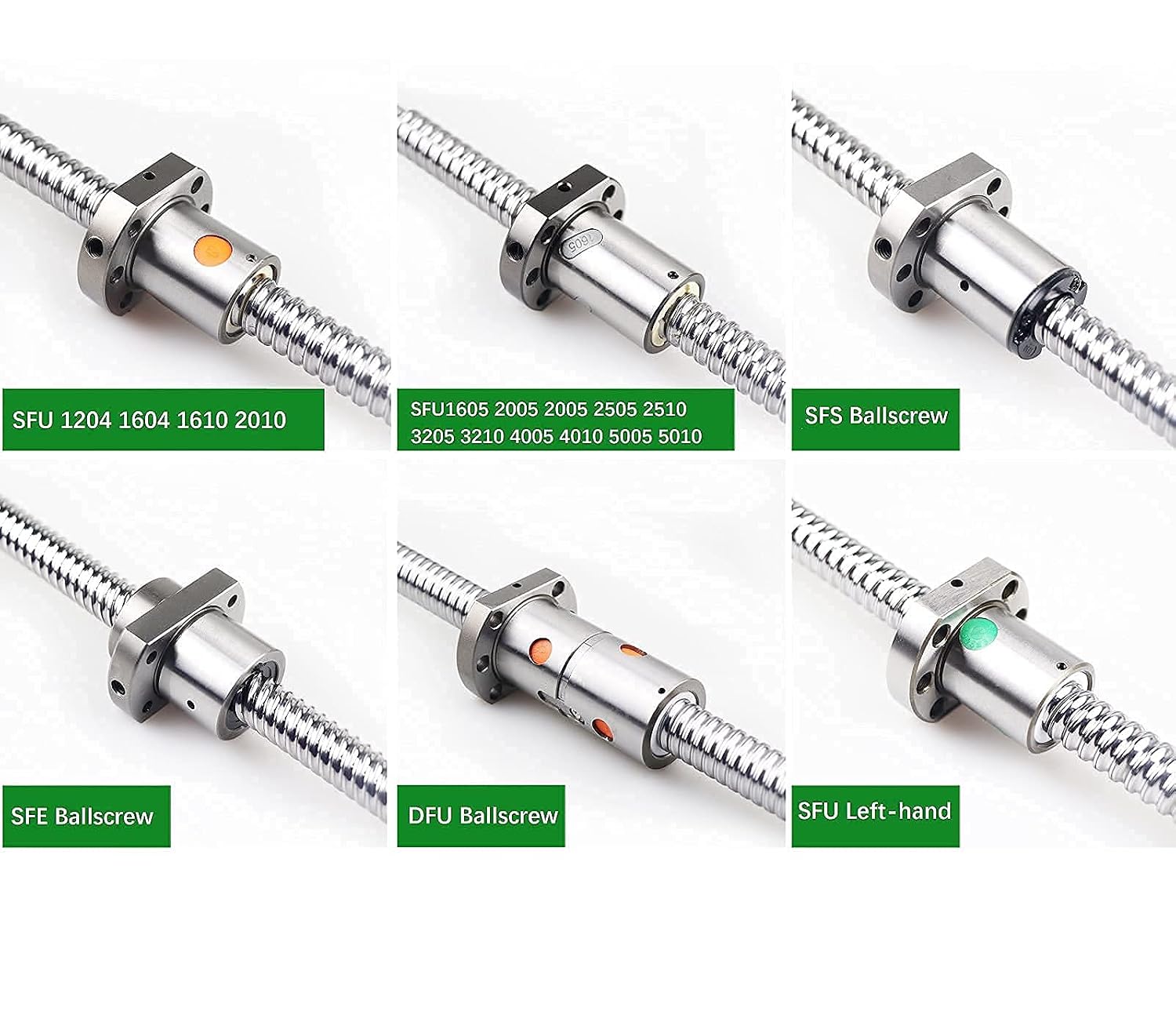 20mm Ballscrew Kit SFU2010 RM2010 Anti-Backlash Ball Screw, L 37.01 inch / 940mm 10mm Pitch + Ball Screw Nut + BK/BF15 Bearing End Supports + Coupler + Nut Housing for CNC Machine