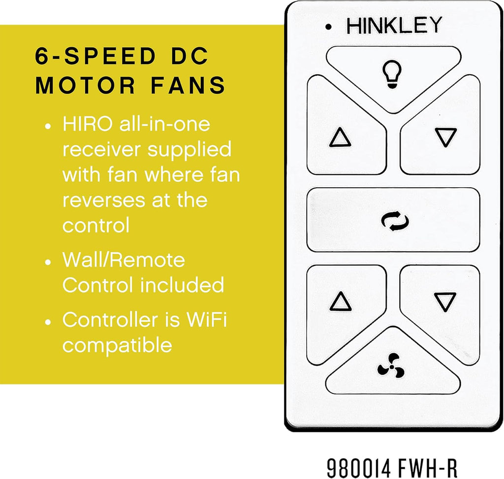 Hinkley Indy 72' Indoor/Outdoor Flush Mount Smart Ceiling Fan with Remote, Modern Industrial Propeller Style, Aluminum Fan Blades, Metallic Matte Bronze