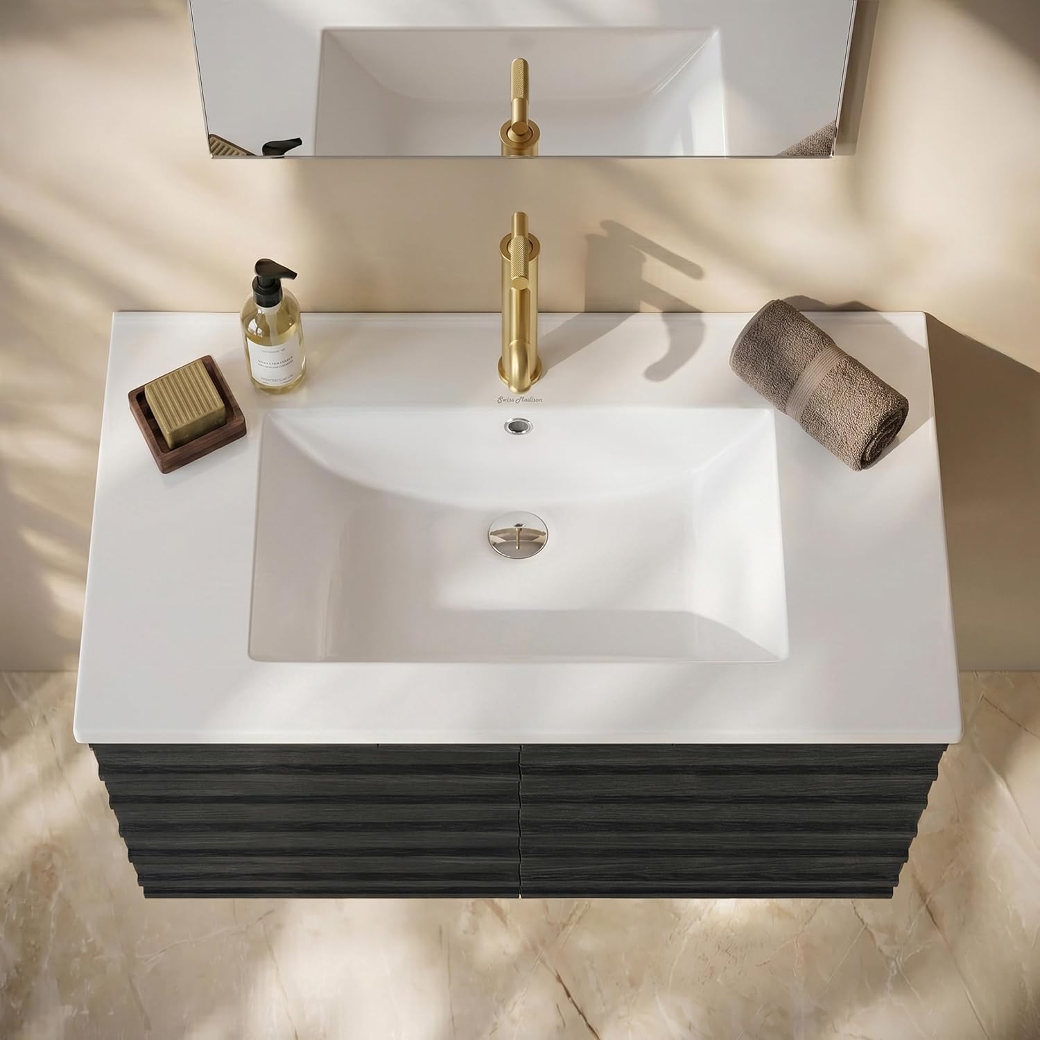 30' Ceramic Vanity Sink Top