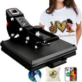 15x15 Heat Press Machine for T-Shirts, Professional Digital Clamshell Sublimation Transfer with Slide Out Drawer - Industrial Shirt Printer for DIY Crafting,for Canvas, Pillows