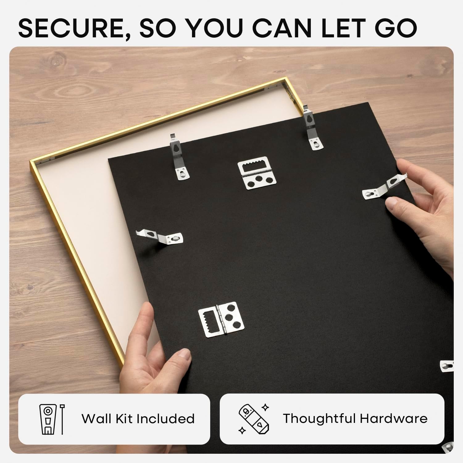 Homeforia A0 Poster Frame Gold, High End Metal 33.1 x 46.8 inches Large Picture Frames with Mat 23.4 x 33.1 for Photo, A0 Size Frames Matted to A1 Print, 33.1x46.8 Thin Frame, Tempered Glass, Set of 1