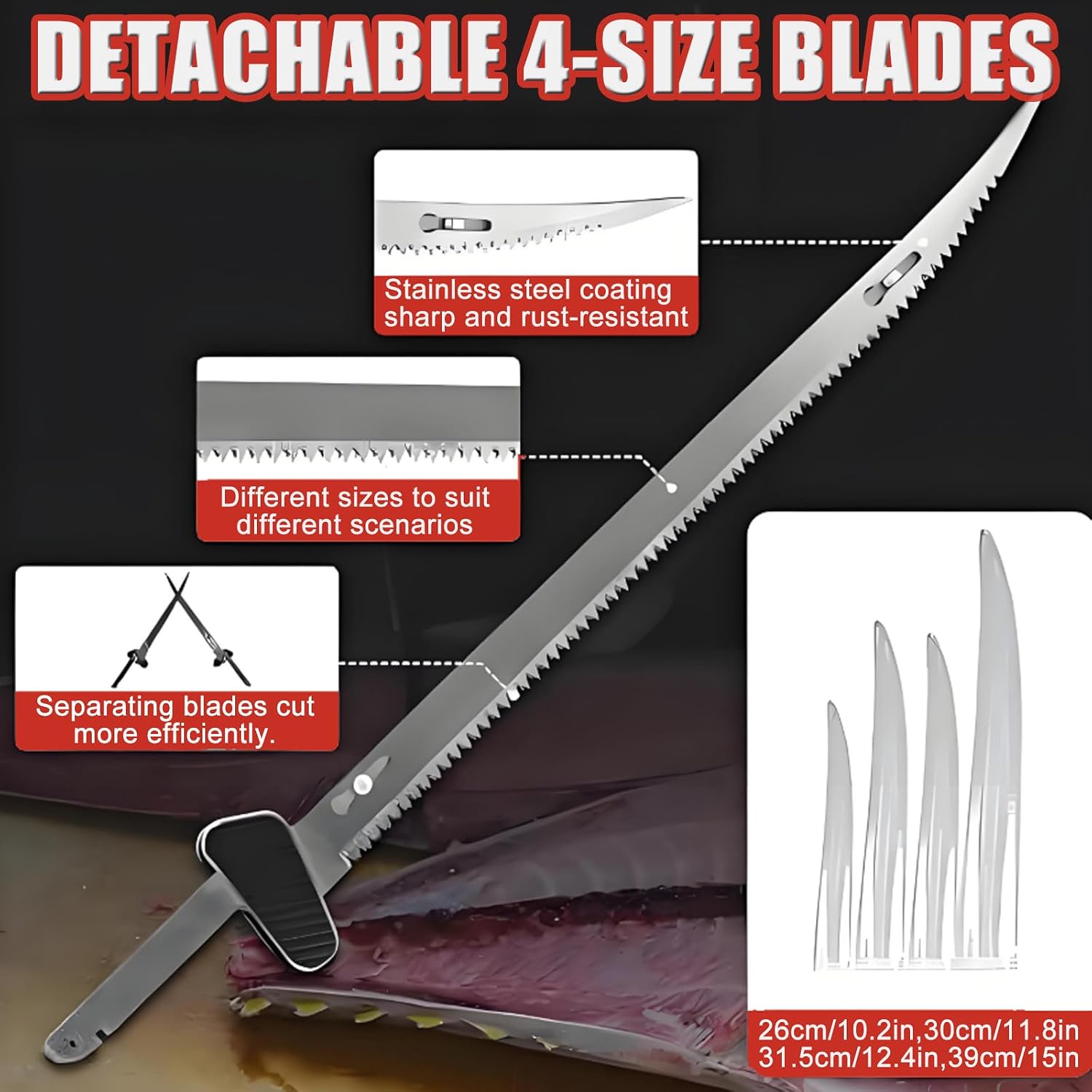 New Cordless Reciprocating Electric Fillet Knife - Pro Electric Fish Scale/Filet Knife With 4 Blades, 2 * 2000Mah Batteries, Quick Release, Safety Lock And Comfort Grip For All-Day Use