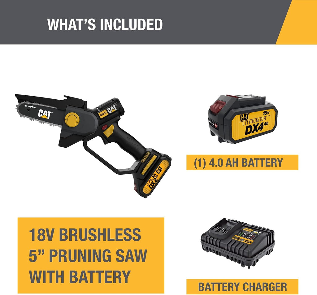 Cat® 18V Brushless 5' Pruning Saw (Battery & Charger Included) - DG231