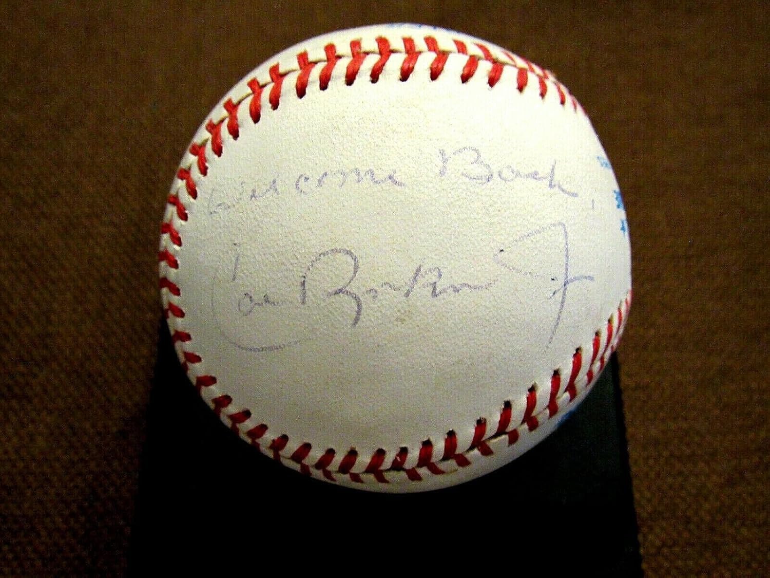 Cal Ripken Jr. Welcome Back Baltimore Orioles Hof Signed Auto Oal Baseball Jsa - Autographed Baseballs
