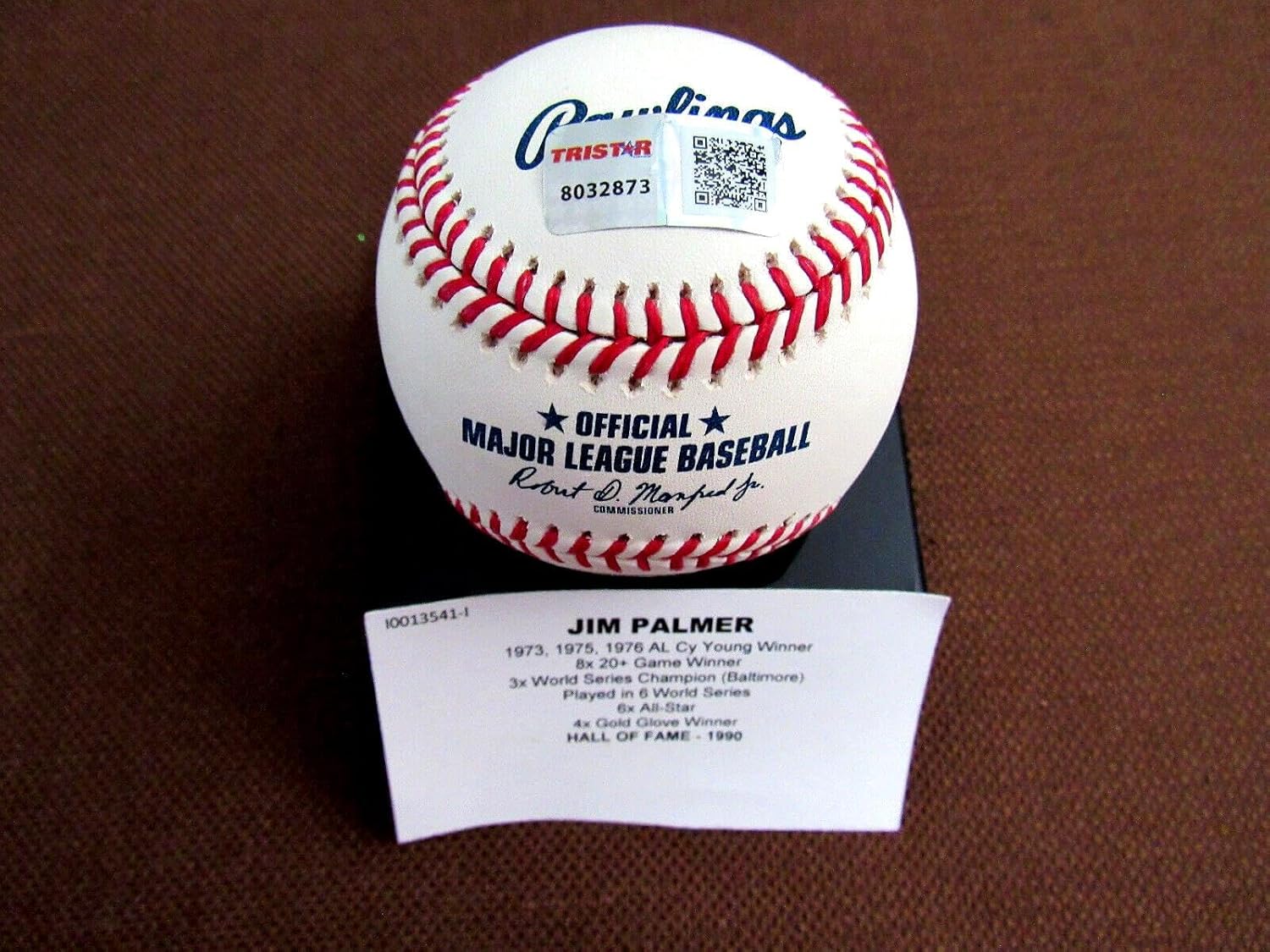 Jim Palmer ' Cakes ' Baltimore Orioles Hof Cy Signed Auto Oml Baseball Tristar - Autographed Baseballs